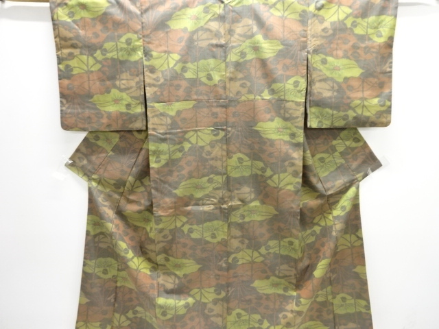 花模様織り出し西陣お召着物